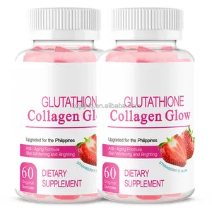 Hot Sale Anti aging formula Hydrolyzed gluta collagen glow gummies glowing skin for women