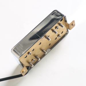 Micros <span class=keywords><strong>de</strong></span> <span class=keywords><strong>guitare</strong></span> électrique Donlis <span class=keywords><strong>3</strong></span>+<span class=keywords><strong>3</strong></span> LP, style humbucker, avec capot en laiton chromé et aimant en céramique - Product Image 5