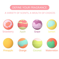 Bombes de bain parfumées en gros, bombes de bain effervescentes pour spa aux arômes fruités pour un nettoyage doux, une peau plus douce et des bains relaxants