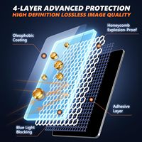 Protecteur d'écran en verre trempé 9H avec tampon de dépoussiérage et applicateur d'installation pour iPad Mini 6 7 Air Pro 11 12.9 13