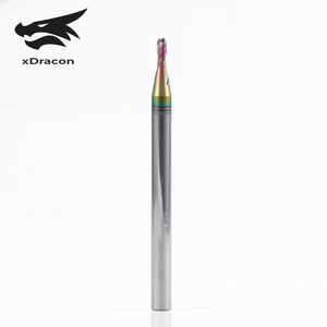 XDracon Extended Lifespan Tungsten Carbide Ball Nose <strong>End</strong> <strong>Mill</strong> 55 HRC <strong>for</strong> Aluminum <strong>Copper</strong> CNC - Product Image 3