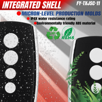 Control remoto de aprendizaje RF de 433MHz confiable Material metálico de código EV1527 para abridores de puertas batientes y automatización del hogar