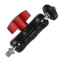 Pince à tête sphérique rotative avec 1/4 pouces-20 pince à tête sphérique à filetage pour GoPro DSLR caméra moniteur lumière LED Microphone