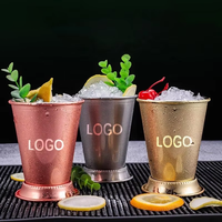 Custom Silver Rose Gold Mint Julep Cup Mule Tazas de cobre logo Acero inoxidable Whisky Cerveza Mojito Tazas