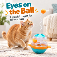 Balle distributrice de friandises pour animaux de compagnie, jouet interactif rotatif pour chat et chien, accessoire d'intérieur pour l'entraînement et le jeu d'intelligence