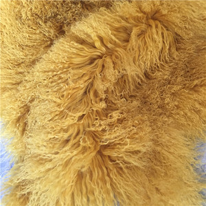 White Long <strong>Curly</strong> Hair Sheepskin Real <strong>Lamb</strong> <strong>Fur</strong> - Product Image 1