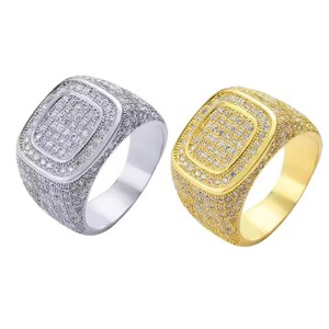 Bague Moissanite de réglage de lunette glacée de style religieux de luxe pour les occasions de mariage ou de fête Streetwear en Inde - Product Image 2