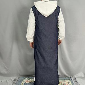 Polyester Và Viscose Vải Chất Liệu Hồi Giáo Quần Áo Arab Thobe Thawb Áo Abaya <span class=keywords><strong>Thoub</strong></span>/Hồi Giáo Quần Áo Hồi Giáo Ăn Mặc - Product Image 2