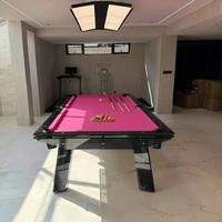 Table de billard de luxe en verre cristal avec options personnalisables pour usage domestique et commercial