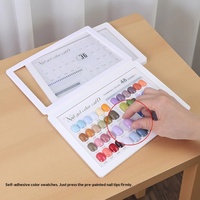 Livre d'échantillons de vernis à ongles liquides carrés OEM personnalisé, anti-poussière, avec couverture transparente en acrylique, présentoir de couleurs d'ongles, échantillons de capsules d'ongles, directement de l'usine