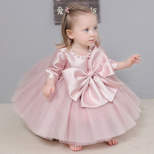 Alta calidad niños flor lujo boda arco grueso bebé niña vestidos de fiesta <span class=keywords><strong>princesa</strong></span> - Product Image 1