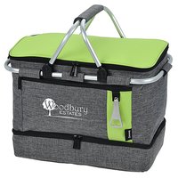 FOCUS Nouveau Sac Isotherme Pliant Grande Capacité pour le Shopping, le Barbecue et le Pique-nique, Sac Glacière Portable, Sac Fourre-tout, Panier