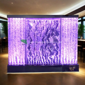 Thương mại đồ nội thất đa màu Glow LED Acrylic thác nước Tính năng phòng Divider với Dancing đài phun nước bong bóng nước tường - Product Image 6