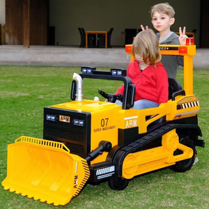 Bulldozer eléctrico ARM de 12V, color amarillo, juguete de construcción para niños y niñas - Product Image 2