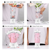 Mélangeur électrique puissant et puissant, 150 W, 600 ML, mélangeur Portable, bouteille de mélangeur de jus, bouteille de secoueur de fruits, tasse de presse-agrumes de glace