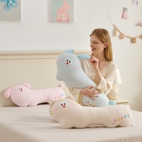 Großhandel Gestreiftes Langes Hasen-Katzen-Plüschkissen Niedliches Kaninchen-Hunde-Kuschelkissen mit Buchstaben-Stickerei für Bett Sofa Ruhe