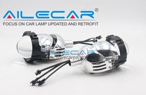 Bisonjs — projecteur à médaillon bleu, avec lentille bleue, support, H7, H4, 9005, 9006, adaptateur, adapté pour la mise à niveau des phares auto, 4015 boules - Product Image 4