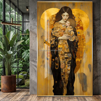 Peintures décoratives pour salon en gros d'usine, art chrétien, peintures en porcelaine cristalline avec cadre en alliage d'aluminium