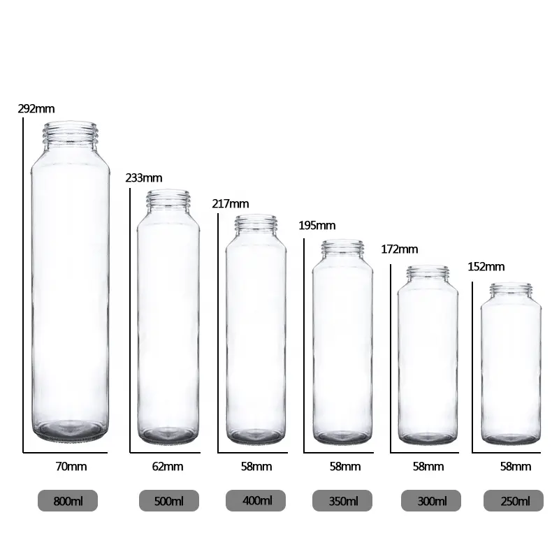 250ミリリットル300ミリリットル350ミリリットル500ミリリットルbotellaデvidrioアグアVoss Glass Bpa Free Fruit Infuser Water BottleためJuices