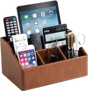 <span class=keywords><strong>Organisateur</strong></span> de <span class=keywords><strong>bureau</strong></span> en cuir PU Support de télécommande de luxe Caddy de table de chevet <span class=keywords><strong>Organisateur</strong></span> de table de chevet - Product Image 1