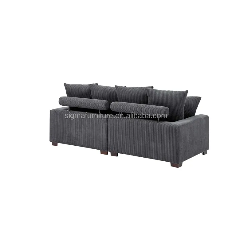 New design modern custom living room reception L-shape upholstered sofa set