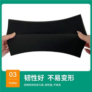 High Density Black PU Sponge Filler Packaging Lining Shock Resistance Flame Retardant Custom Made Protective Cushioning <b>Material</b> - Product Image 4