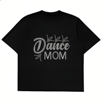 Meilleures ventes : Motif de transfert thermique personnalisé 'Maman Danseuse' avec strass pour T-shirts