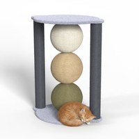 Vente directe fabricant : Jouets pour chat de haute qualité, écologiques, en gros, griffoirs durables en bois, tapis en sisal et papier.