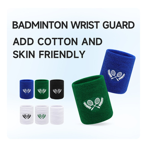 Muñequera Deportiva con Logotipo Bordado, Muñequera de Algodón Absorbente, Muñequeras de Tenis Transpirables al por Mayor, Muñequera Protectora - Product Image 3