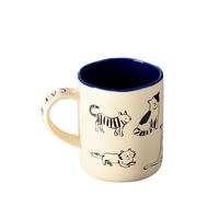 Tasse à eau en céramique HY7 avec motif mignon de chien et de chat, grande capacité 420 ml, tasse à café, logo personnalisé, tasse en céramique, tasse à café réutilisable pour le bureau