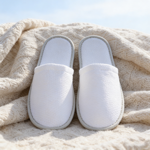 Chaussons d'hôtel jetables <span class=keywords><strong>éco</strong></span>logiques de haute qualité, motif perle 0.3, talon 0.6, recyclables et respirants, personnalisation possible - Product Image 1