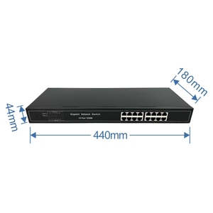 Vỏ sắt <span class=keywords><strong>16</strong></span> cổng <span class=keywords><strong>10</strong></span>/<span class=keywords><strong>100</strong></span>/1000Mbps chuyển đổi PoE chuyển đổi <span class=keywords><strong>16</strong></span> cổng ban đầu không được quản lý <span class=keywords><strong>16</strong></span> cổng Gigabit Ethernet chuyển đổi - Product Image 5