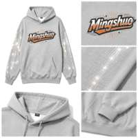 Sweat-shirt à capuche unisexe personnalisé avec logo ODM/OEM, en maille, décontracté, printemps, polyester/coton, anti-plis, manches longues