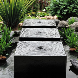 Ornamenti fatti a mano fontana di acqua da giardino basalto per cortili all'aperto feste matrimoni - Product Image 1