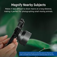 Objectif macro HD NEEWER 105 mm pour plaque arrière d'objectif à filetage 17 mm, compatible avec la cage de téléphone avec adaptateur d'objectif 17 mm LS-26