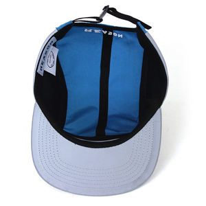 Многоцветные пользовательские шляпы на молнии с 5 панелью, плоские поля для кемпера, 5-панельная нейлоновая шляпа - Product Image 6