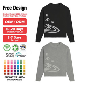 Custom Sweater Jacquard Pattern Winter Knitwear Crew Neck Pullover Knitted Jumper Casual Cotton Knit Top Custom Sweater Men - Product Image 2