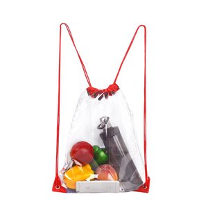 Custom Logo Transparent Waterproof Travel Beach PVC Drawstring Backpack Promotional High-Quality Gift for Gym