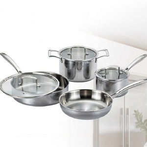 Juego de utensilios de cocina clásicos de acero inoxidable, sartén antiadherente, cazuela, Ollas y sartenes dorados, regalo de lujo, 2022 - Product Image 5