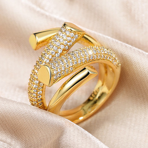Anello Aperto Regolabile alla Moda, Design Geometrico Minimalista, Gioiello Elegante da Indossare Ogni Giorno per Donne - Product Image 6