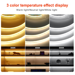 24V COB <b>LED</b> <b>Strip</b> <b>Light</b> 320LEDs/m IP20 Non-Waterproof With a DC Connector and an Adapter Power Supply 3000K 4000K 6000K - Product Image 4