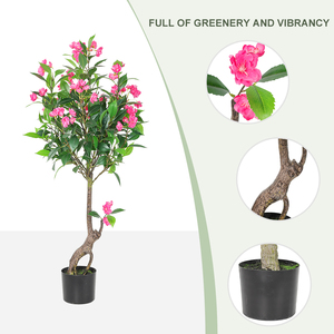 PZ-3-208 sản xuất Faux Silk <span class=keywords><strong>Peach</strong></span> <span class=keywords><strong>Blossom</strong></span> với nồi nhựa hoa nhân tạo cây <span class=keywords><strong>bonsai</strong></span> - Product Image 6