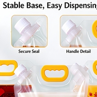 Pochette souple personnalisée avec bec verseur pour l'emballage d'huile de cuisson et de base de fondue, sac à bec verseur liquide de qualité alimentaire résistant aux hautes températures