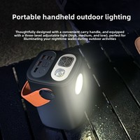 Batterie externe portable en plastique PD100W à charge rapide bidirectionnelle avec éclairage d'urgence et lampe torche pour extérieur