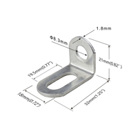 Support d'étagère réglable réparations du bois renfort d'angle petits supports de jambe de force à angle droit noirs pour support d'étagères d'armoire de meubles