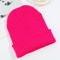 Bonnet tricoté rayé vierge en acrylique, personnalisable avec logo, pour l'extérieur, hiver, mode, unisexe, pour femmes et hommes