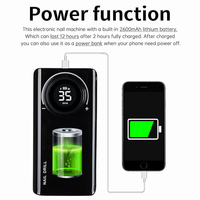 2024 Portable électrique 35000 tr/min perceuse à ongles sans fil nouvelle perceuse à ongles sans fil argent/gris/noir Rechargeable