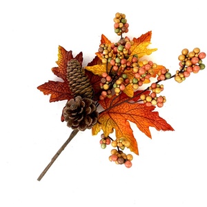 Handmade Artificial Flowers Wreath for Christmas Fall Harvest Graduation Mother's Day Decor Pumpkin Maple Leaf <strong>Acorn</strong> - Product Image 5
