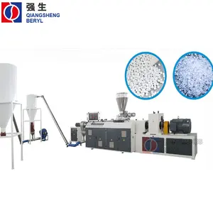 QIANGSHENG Résine de chlorure de polyvinyle souple et rigide PVC escarpement Machine d'équipement de granulation à chaud