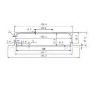 Boîtier en alliage d'aluminium sur mesure 131*27mm IP54 pour module de capteur de driver de bande LED, alimentation OEM